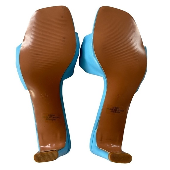 New Lulu’s Lunko Blue Woven Sandals Slides - Picture 10 of 13